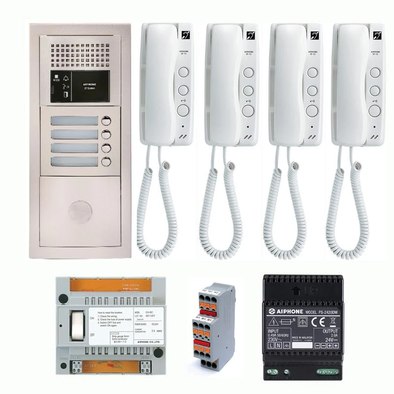 GTBA4E Pack Audio 4 BP Avec 4 Postes GT1D Programmés AIPHONE 1 GTBA4E Pack Audio 4 BP Avec 4 Postes GT1D Programmés AIPHONE
