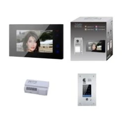 KIT VIDEO AO 7 POUCES AVEC MÉMOIRE + CAMERA ENCASTREE AVEC DIGICODE