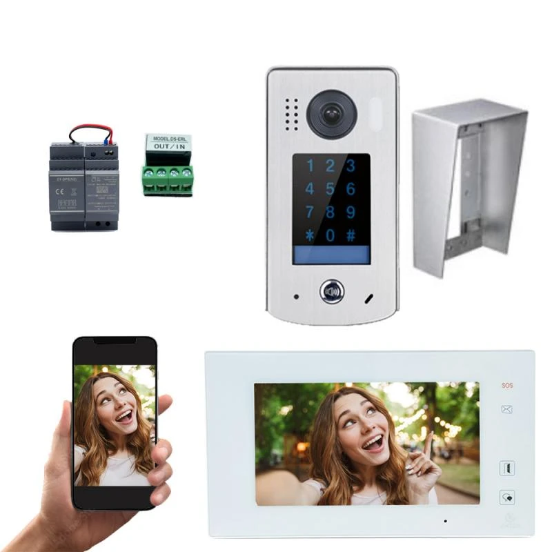 KIT VIDEO AO WIFI 7 POUCES AVEC MÉMOIRE + CAMERA SAILLIE AVEC CLAVIER À CODE AUTOMATISME ONLINE 1 KIT VIDEO AO WIFI 7 POUCES AVEC MÉMOIRE + CAMERA SAILLIE AVEC CLAVIER À CODE AUTOMATISME ONLINE