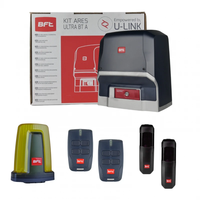 KIT ARES BT ULTRA A1000 Motorisation Portail Coulissant BFT 24V 1 KIT ARES BT ULTRA A1000 Motorisation Portail Coulissant BFT 24V