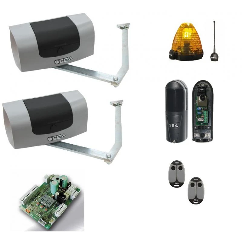 KIT GER Motorisation à Bras Pour Portail 2 Battants SEA 24V 1 KIT GER Motorisation à Bras Pour Portail 2 Battants SEA 24V