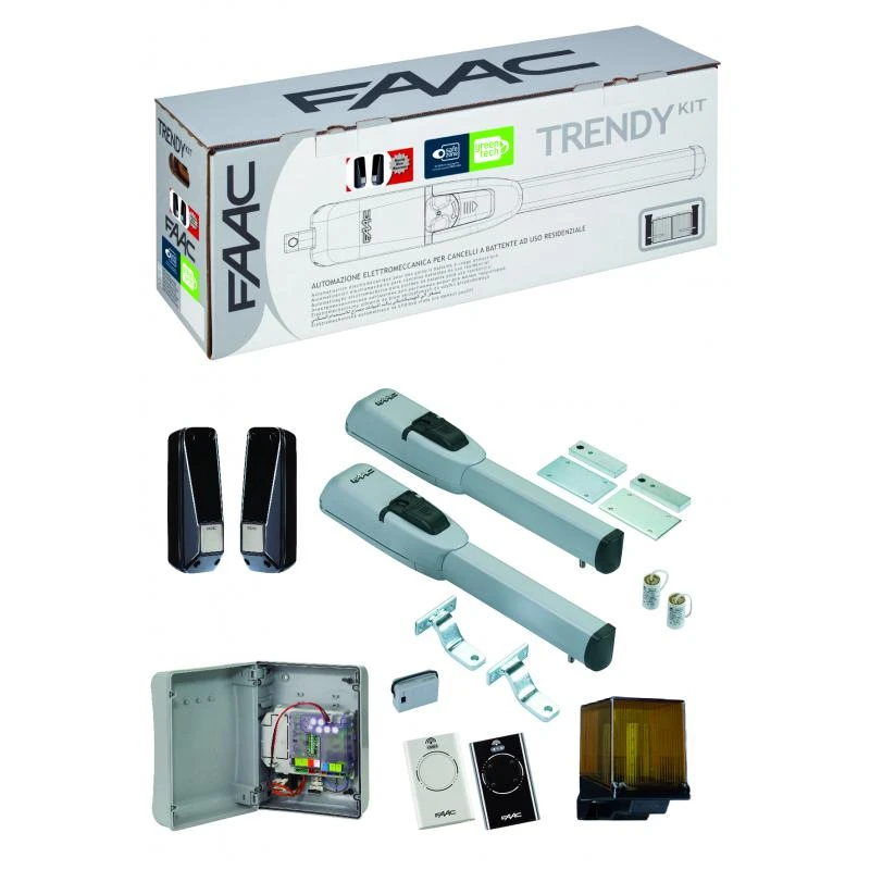 KIT TRENDY INTEGRAL Motorisation Portail Battant FAAC 24V 1 KIT TRENDY INTEGRAL Motorisation Portail Battant FAAC 24V