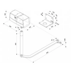 KPR24.B 24V KIT DE MOTORISATION À BRAS ARTICULE BENINCA -Nice Boutique schema pr45 800x800