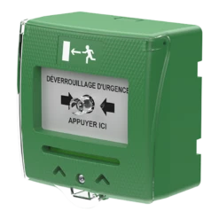 SHOKV2 Déclencheur Manuel Vert 2 Contacts + Capot SEWOSY