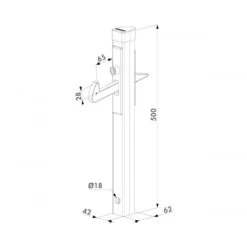 UGC Arrêt De Porte Pour Portails De 40 à 60 Mm LOCINOX -Nice Boutique ugc dimensions 1280px 800x800