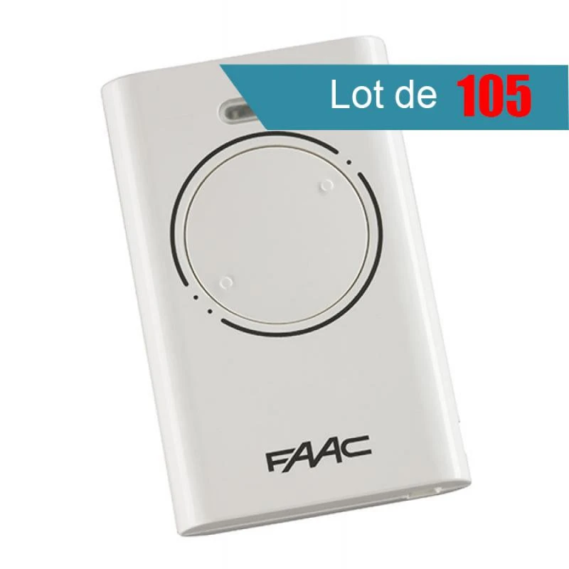 Télécommande FAAC XT2 433 SLH BLANC Pack De 105 1 Télécommande FAAC XT2 433 SLH BLANC Pack De 105
