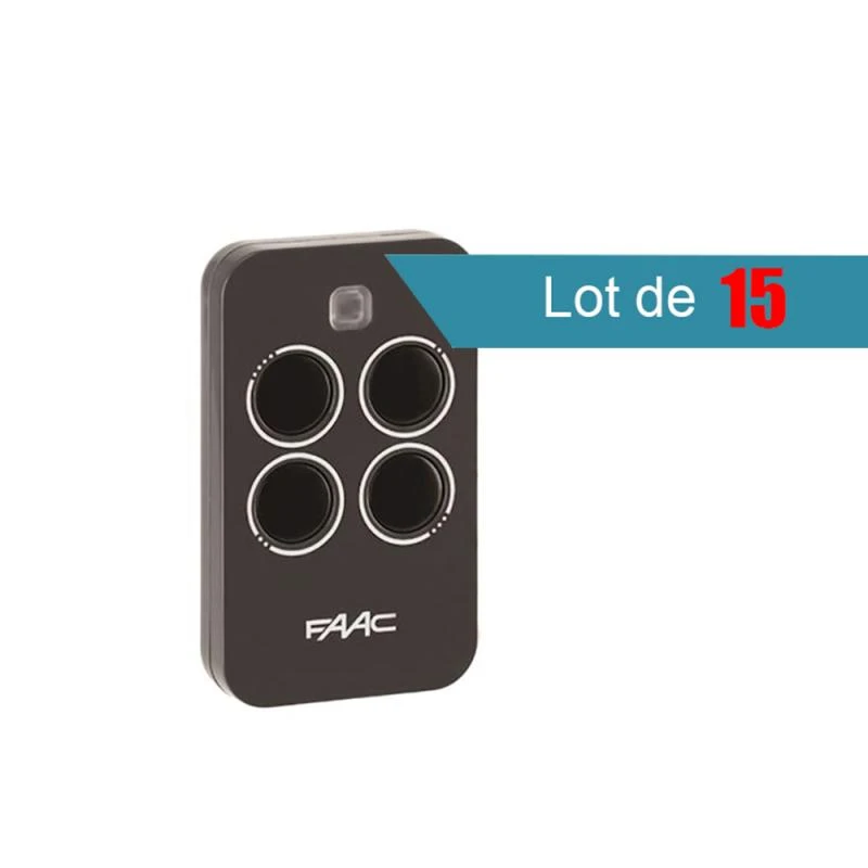 PACK DE 15 TELECOMMANDES XT4 433 RC FAAC 1 PACK DE 15 TELECOMMANDES XT4 433 RC FAAC